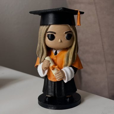 Figura personalizada de graduada en 3D