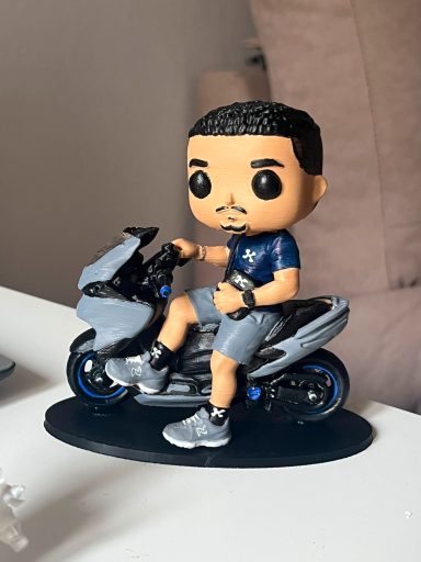 Figura personalizada de motorista en 3D en Gran Canaria